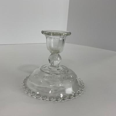 -172- GLASSWARE | Candlewick Imperial Glass Co. | Etched Candlesticks
