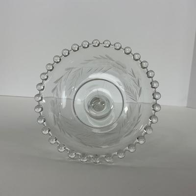 -172- GLASSWARE | Candlewick Imperial Glass Co. | Etched Candlesticks