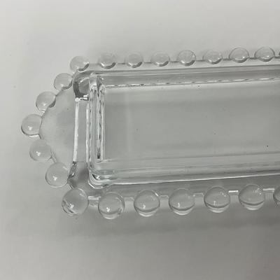 -174- GLASSWARE | Candlewick Imperial Glass Co. | Covered Butter Dish & Salt And Pepper Shakers