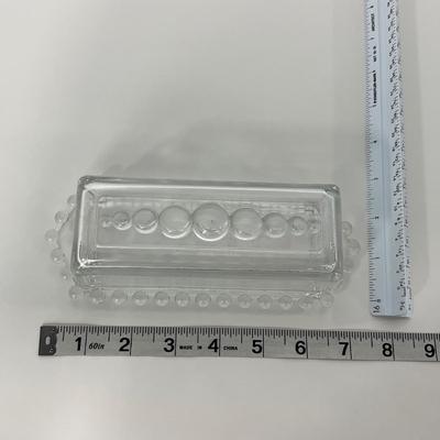 -174- GLASSWARE | Candlewick Imperial Glass Co. | Covered Butter Dish & Salt And Pepper Shakers