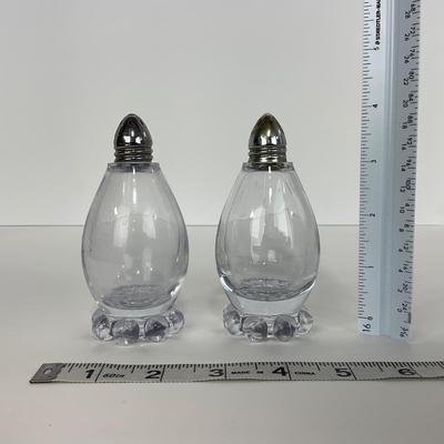 -174- GLASSWARE | Candlewick Imperial Glass Co. | Covered Butter Dish & Salt And Pepper Shakers