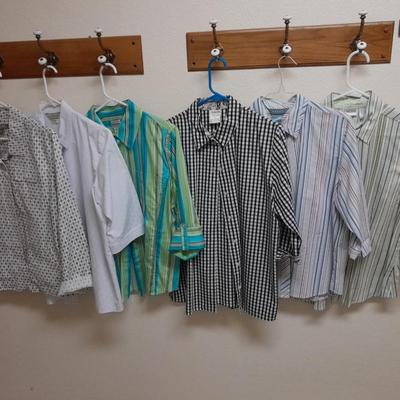 Women's Shirt tops mid / long sleeve size L & XL Croft & Barrow, Chico's, Allison Saley and more