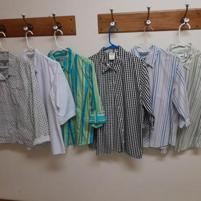 Women's Shirt tops mid / long sleeve size L & XL Croft & Barrow, Chico's, Allison Saley and more