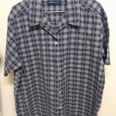Women's L & XL tops short sleeve button up's All Karen Scott and Alfred Dunner