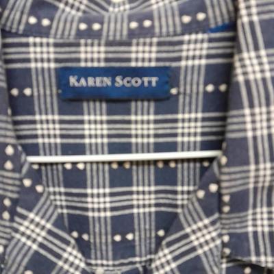 Women's L & XL tops short sleeve button up's All Karen Scott and Alfred Dunner