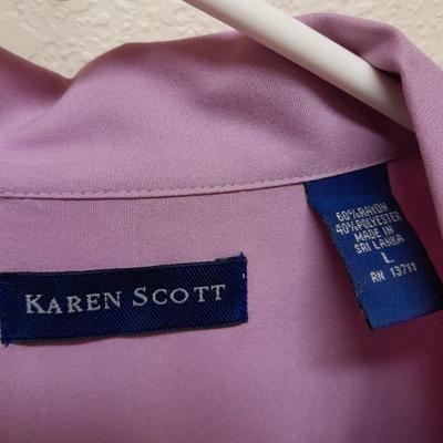 Women's L & XL tops short sleeve button up's All Karen Scott and Alfred Dunner