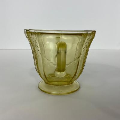 -175- GLASSWARE | Amber Madrid Federal Glass Co. | Sugar Dish