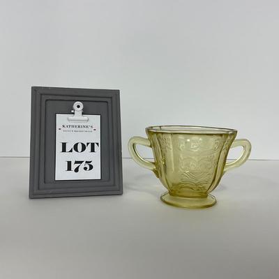 -175- GLASSWARE | Amber Madrid Federal Glass Co. | Sugar Dish