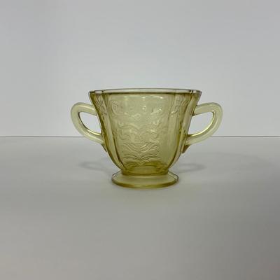 -175- GLASSWARE | Amber Madrid Federal Glass Co. | Sugar Dish