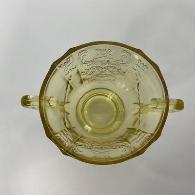 -175- GLASSWARE | Amber Madrid Federal Glass Co. | Sugar Dish
