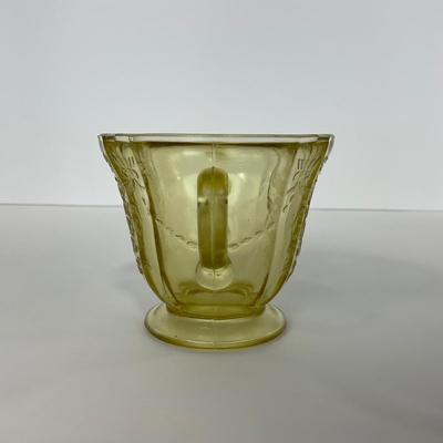 -175- GLASSWARE | Amber Madrid Federal Glass Co. | Sugar Dish