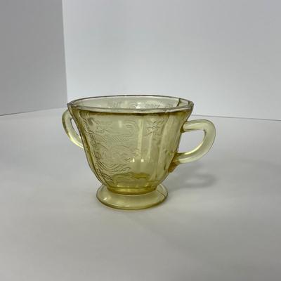 -175- GLASSWARE | Amber Madrid Federal Glass Co. | Sugar Dish