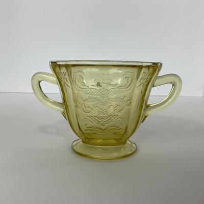 -175- GLASSWARE | Amber Madrid Federal Glass Co. | Sugar Dish