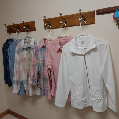 Women's tops long sleeve with jacket L & XL Eddie Bauer, Koret City Blues, Cabin Creek and more