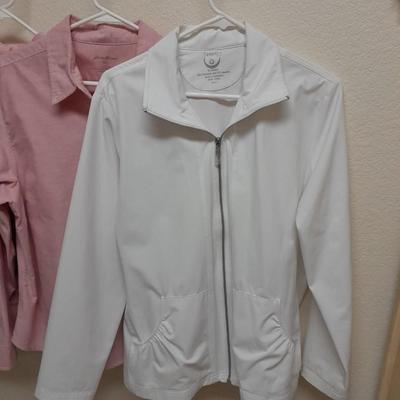 Women's tops long sleeve with jacket L & XL Eddie Bauer, Koret City Blues, Cabin Creek and more