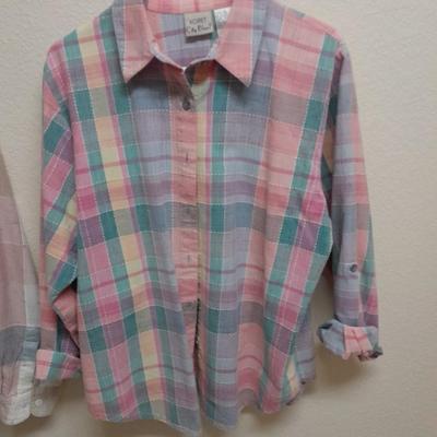 Women's tops long sleeve with jacket L & XL Eddie Bauer, Koret City Blues, Cabin Creek and more