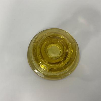 -176- GLASSWARE | Amber Madrid Federal Glass Co. | Candlestick