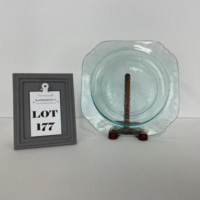-177- GLASSWARE | Blue Madrid Federal Glass Co. | Plate