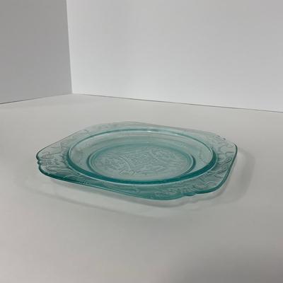 -177- GLASSWARE | Blue Madrid Federal Glass Co. | Plate