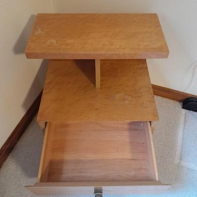 Mid Century Modern one drawer Nightstand with lamp