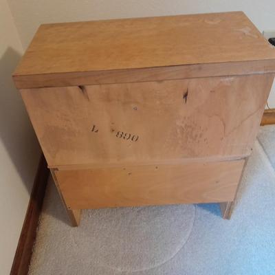 Mid Century Modern one drawer Nightstand with lamp