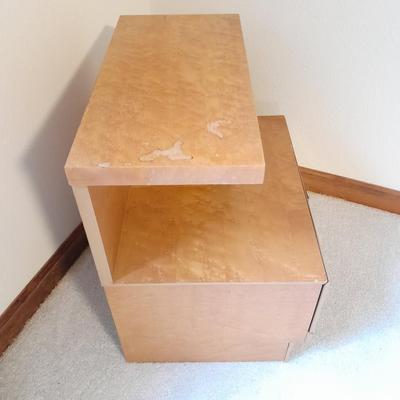Mid Century Modern one drawer Nightstand with lamp