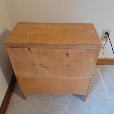 Mid Century Modern one drawer Nightstand with lamp