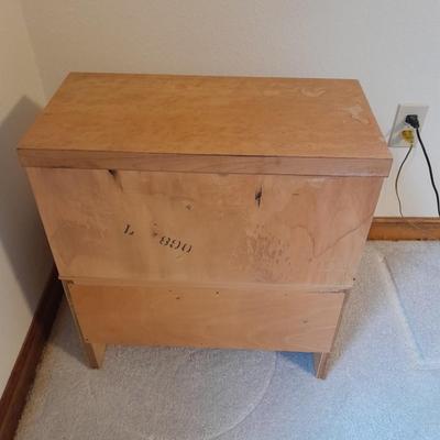 Mid Century Modern one drawer Nightstand with lamp
