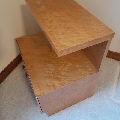 Mid Century Modern one drawer Nightstand with lamp