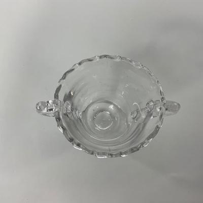 -181- GLASSWARE | Century Fostoria Glass Co. | Creamer, Sugar & Tray
