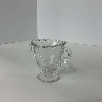 -181- GLASSWARE | Century Fostoria Glass Co. | Creamer, Sugar & Tray