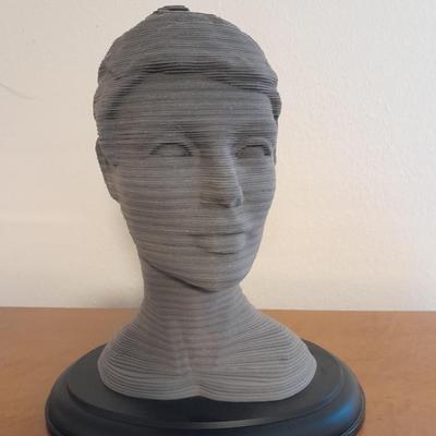 Milton Bradley 3D SCULPTURE The Eternal Woman Challenging Layer Puzzle with vintage straw hats