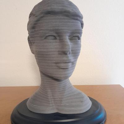 Milton Bradley 3D SCULPTURE The Eternal Woman Challenging Layer Puzzle with vintage straw hats