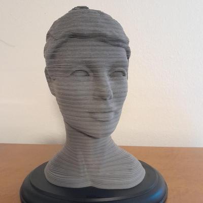 Milton Bradley 3D SCULPTURE The Eternal Woman Challenging Layer Puzzle with vintage straw hats