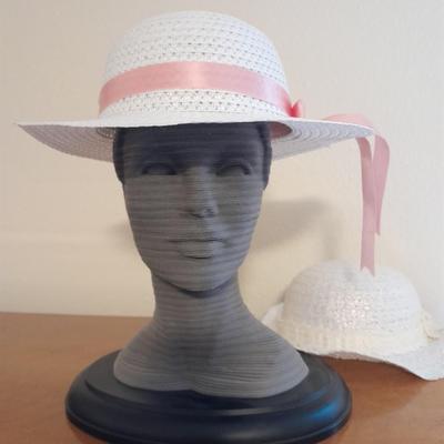 Milton Bradley 3D SCULPTURE The Eternal Woman Challenging Layer Puzzle with vintage straw hats