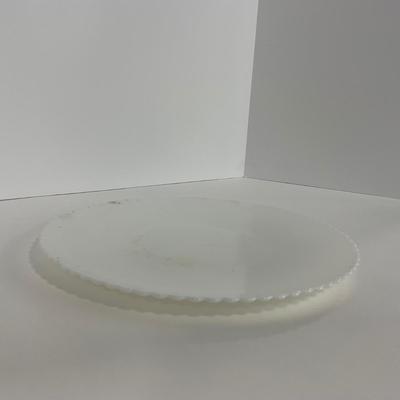 -184- DISHES | White Petalware MacBeth Evans Glass Co. | Large Plates