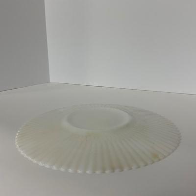 -184- DISHES | White Petalware MacBeth Evans Glass Co. | Large Plates