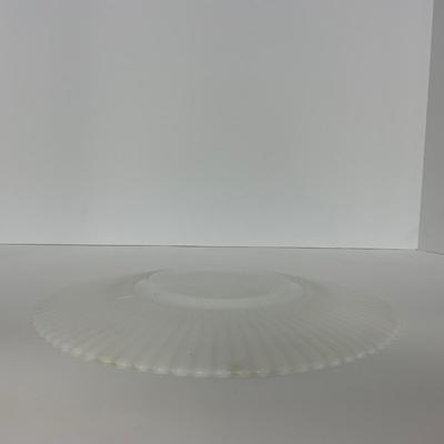 -184- DISHES | White Petalware MacBeth Evans Glass Co. | Large Plates