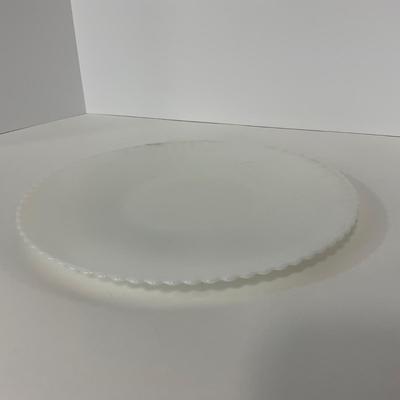 -184- DISHES | White Petalware MacBeth Evans Glass Co. | Large Plates