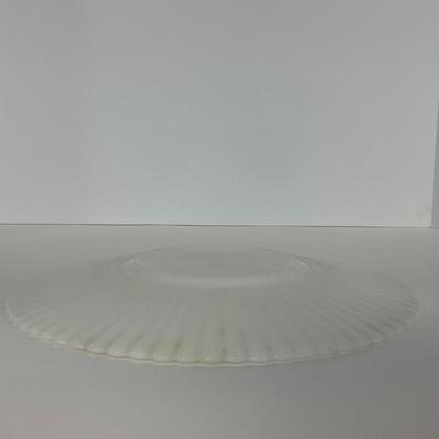 -184- DISHES | White Petalware MacBeth Evans Glass Co. | Large Plates
