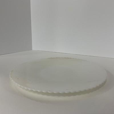 -184- DISHES | White Petalware MacBeth Evans Glass Co. | Large Plates