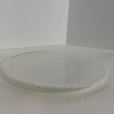 -184- DISHES | White Petalware MacBeth Evans Glass Co. | Large Plates