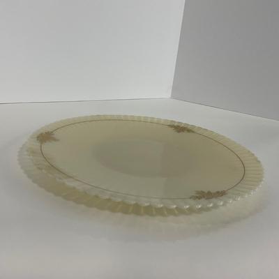 -184- DISHES | White Petalware MacBeth Evans Glass Co. | Large Plates