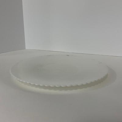 -184- DISHES | White Petalware MacBeth Evans Glass Co. | Large Plates