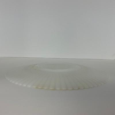 -184- DISHES | White Petalware MacBeth Evans Glass Co. | Large Plates