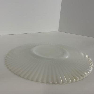 -184- DISHES | White Petalware MacBeth Evans Glass Co. | Large Plates