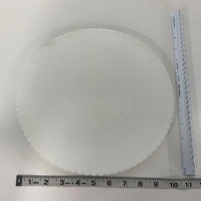 -184- DISHES | White Petalware MacBeth Evans Glass Co. | Large Plates