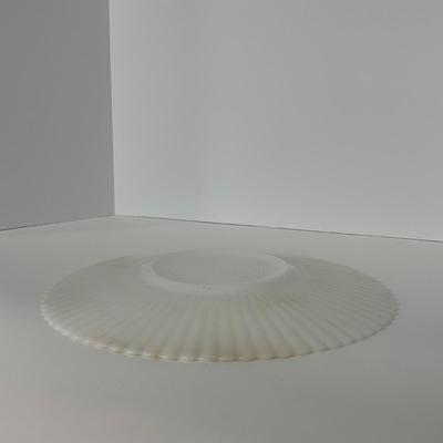 -184- DISHES | White Petalware MacBeth Evans Glass Co. | Large Plates