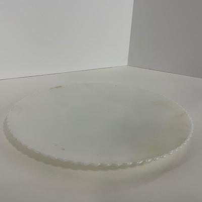 -184- DISHES | White Petalware MacBeth Evans Glass Co. | Large Plates