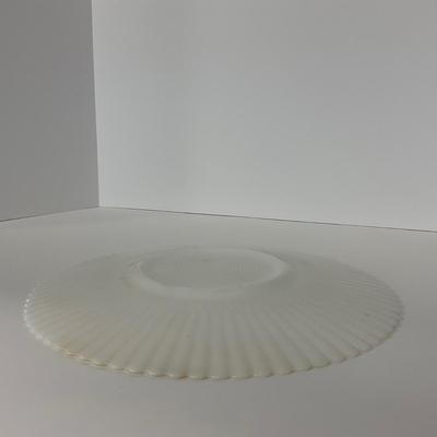-184- DISHES | White Petalware MacBeth Evans Glass Co. | Large Plates